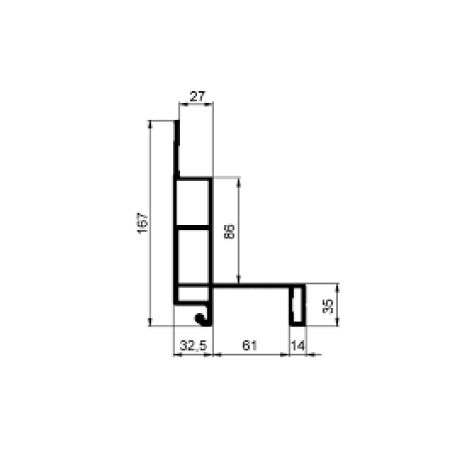 Profil stalp aluminium