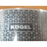 Bandă reflectorizantă KOGEL alb întrerupt 67.02.01K