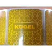 Bandă reflectorizantă KOGEL galben întrerupt 67.02.02