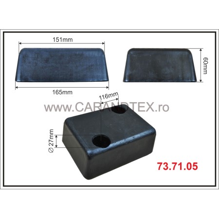 Tampon cauciuc 165 mm
