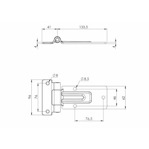 Balama usa zincat 133,5 mm