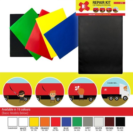 Kit reparatie prelata set 5buc ALBASTRU