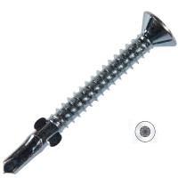 Surub autoforant inecat cu cap Torx 30 (alb, galvanizat) 6,3x85