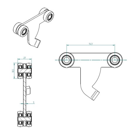 Rola stalp Schmitz - 306-52.130 - WS.01.15E